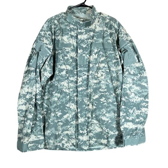 Military Army Combat Mens Coat Green Camouflage Uniform Digicam XL XLong - Picture 1 of 12